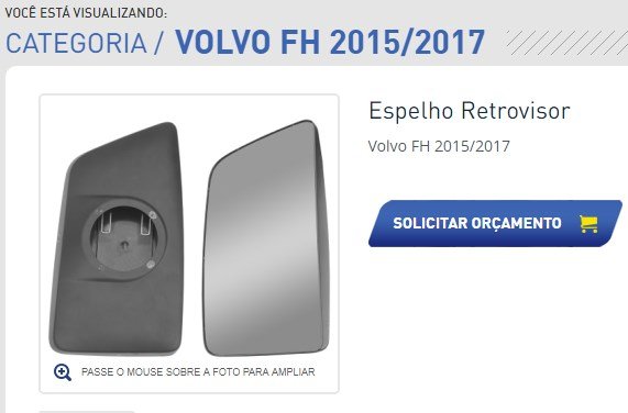 ER1252 - ESPELHO PRINCIPAL VOLVO FH4 / FH5 C/DESEMB LD