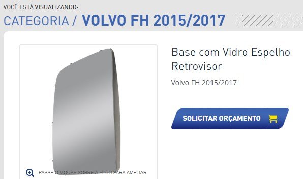 ER1253 - ESPELHO PRINCIPAL VOLVO FH4 / FH5 C/DESEMB LE