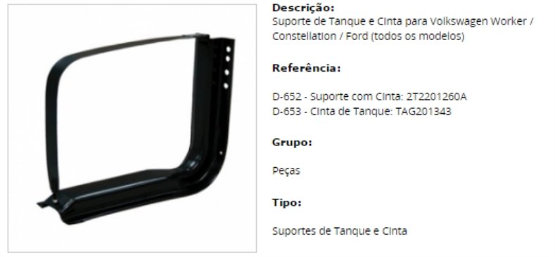 FC037590 - SUPORTE TANQUE 275 LTS S/ CINTA BEPO