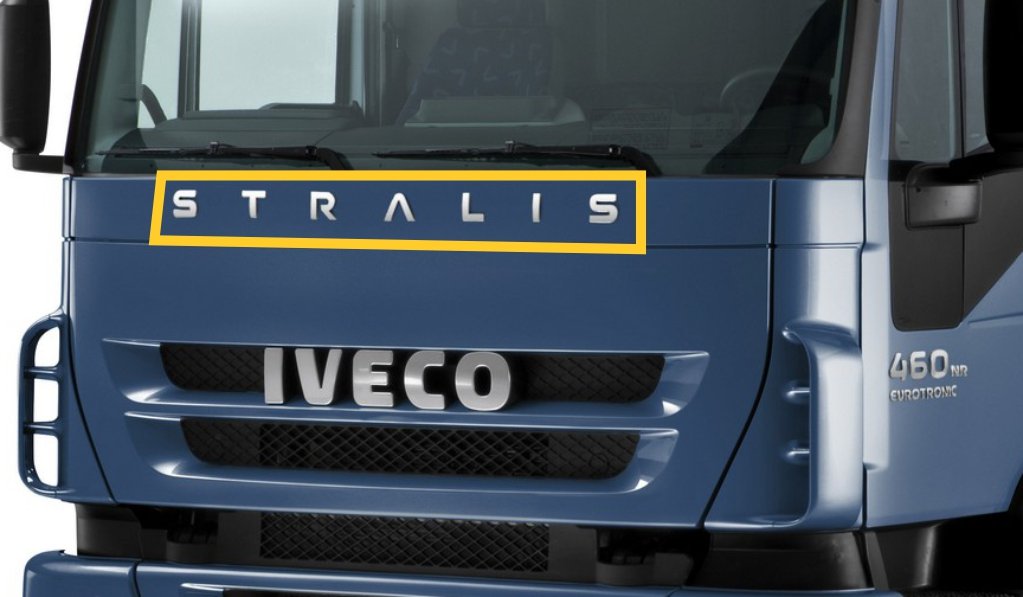 6570 - EMBLEMA "STRALIS" GRADES IVECO STRALIS HD / NR