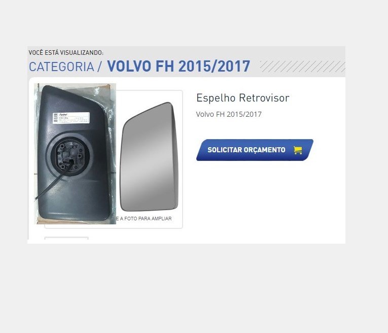 ER1254 - ESPELHO VOLVO FH4 2015 C/DESEMB ELETRICO LD