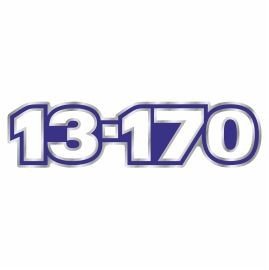 PL1141 - EMBLEMA RESINADO VW 13-170 AZUL (CONJ 3 PCS)