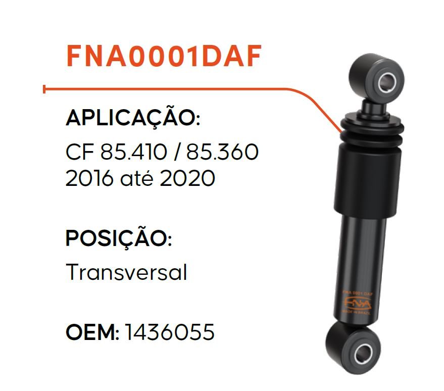 FNA0001DAF - AMORT CABINE DAF CF 2016/2020 DEITADO