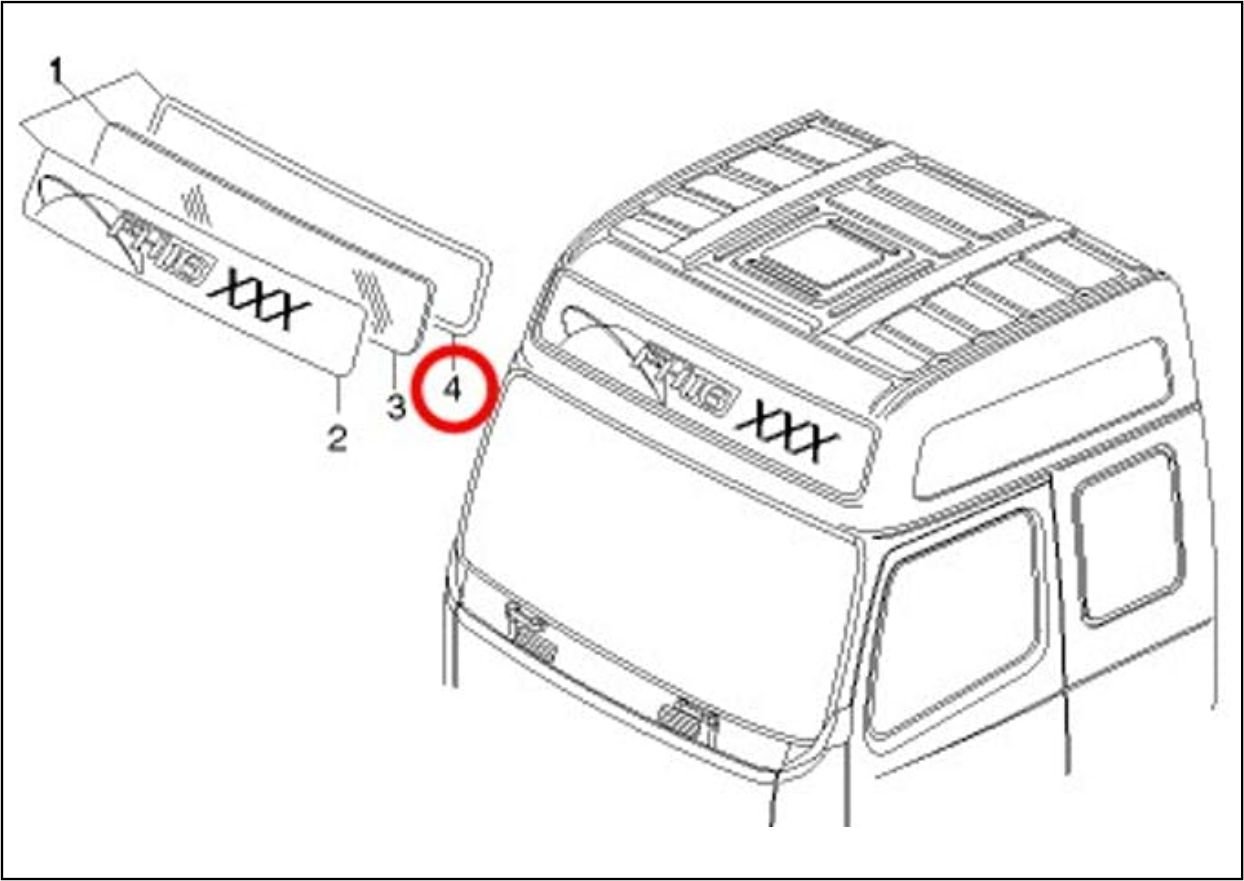 20867536 - BORRACHA PARABRISA SUPERIOR VOLVO FH12 FH 13 98 A 14 GLOBOTROTER