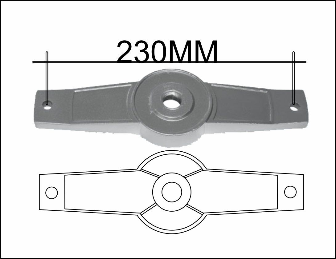 INGA5011 - FLANGE REGUA TRAS VOLVO CUBO REDUZIDO 230MM