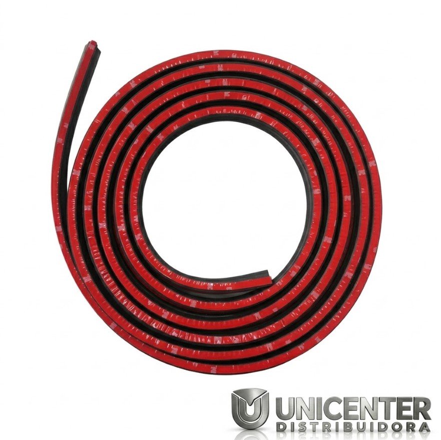 11904 - BORRACHA PORTA VW WORKER BASE QUADRADA C/FITA DUPLA FACE