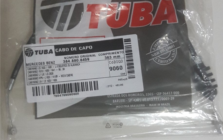 3848808459 - CABO ABRIR CAPO EXT MB 1620 LD / LE