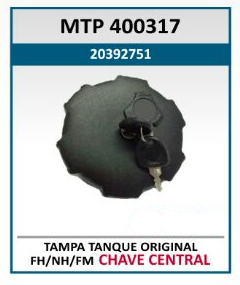 MTP400317 - TAMPA TANQUE C/CH ALUMINIO