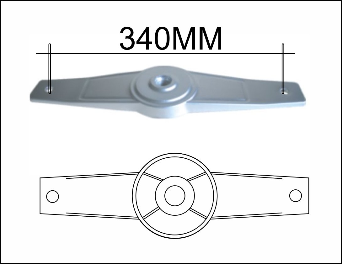 M190/5009 - FLANGE REGUA DIANT VOLVO RODA RAIADA..