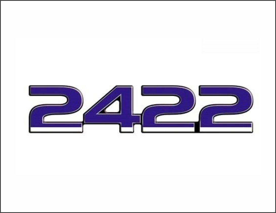PL0792 - EMBLEMA RESINADO CARGO 2422 90MM X 420MM