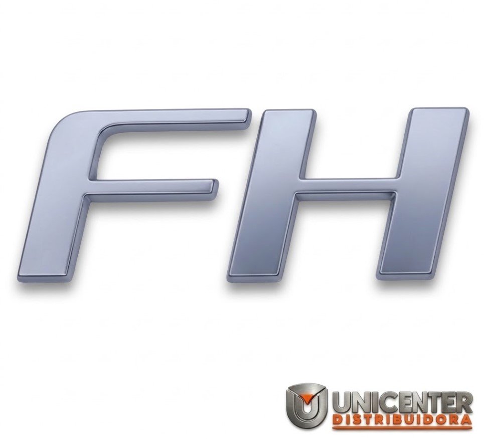 VV FH - EMBLEMA CROMADO VOLVO FH4 2015 A 2023 LETREIRO ( FH )