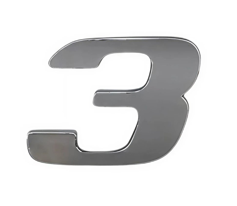 CP60251 - EMBLEMA CROMADO MB N° 3