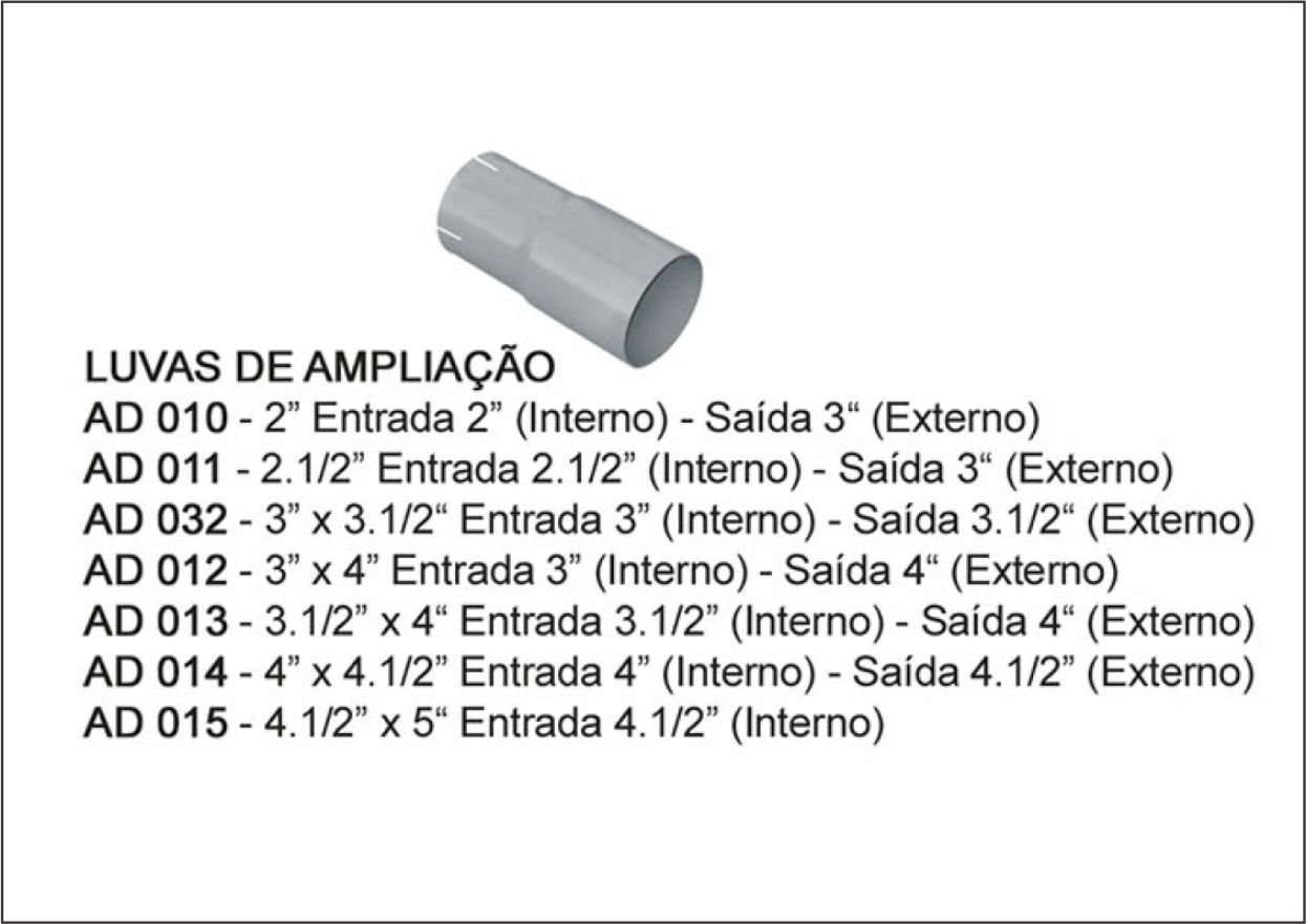 AD010 - TUBO INTERM AMPLIACAO 2"