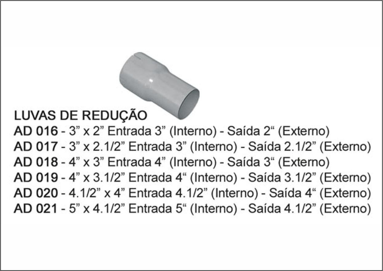 AD016 - TUBO INTERM REDUCAO 3" X 2"