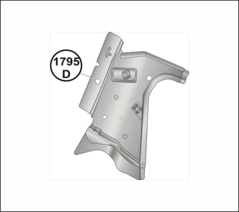 AM1795D - CHAPA COFRE MOTOR MB HPN MB 1618 LD