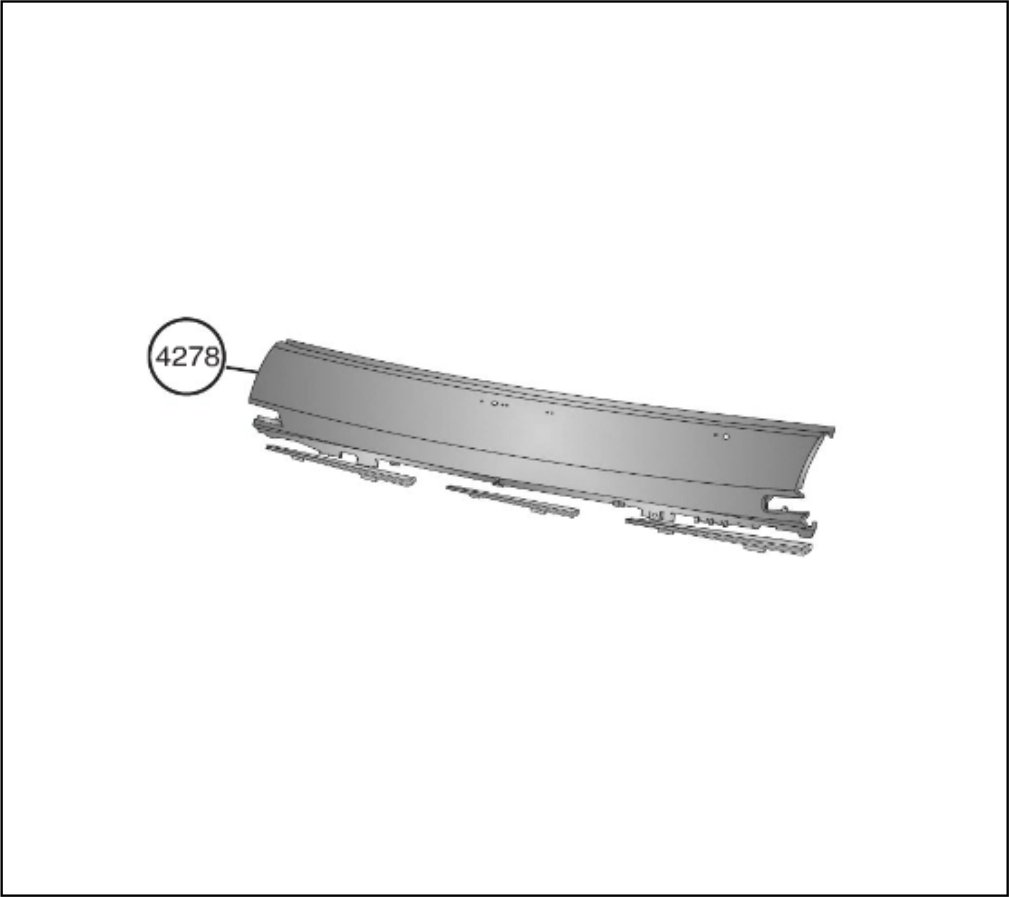AM4278 - PAINEL FRONTAL SUPERIOR VW WORKER C/ FRISOS