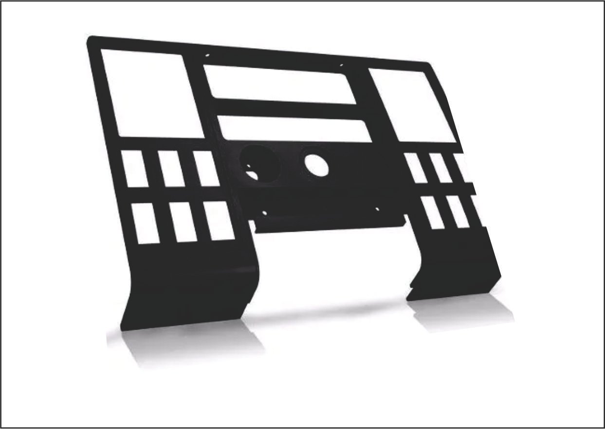 AP520 - MOLDURA CENTRAL PAINEL CARGO GI 2000- PRETO