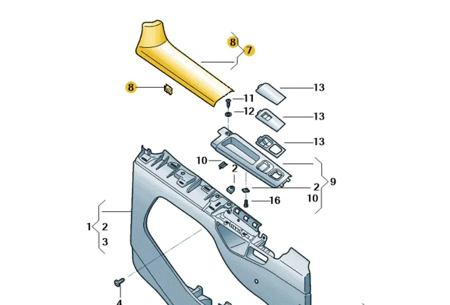 2R2867173A71N - APOIO BRACO FORRO PORTA LE VW CONSTELLATION