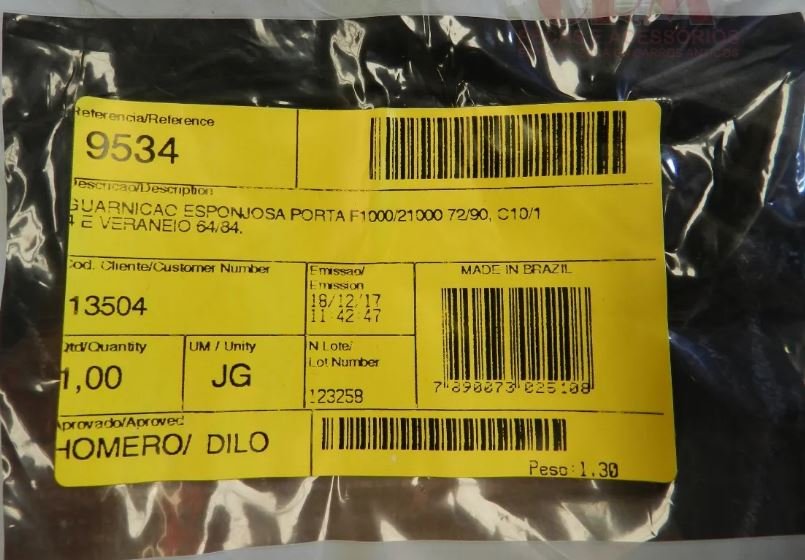 AUTOT9093 - BORRACHA PORTA F1000/21000 72 A 90