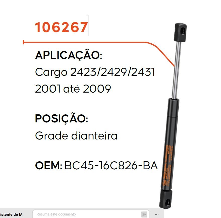 106267 - AMORT GRADE CAPO EXT CARGO GII 2423 2429 2629