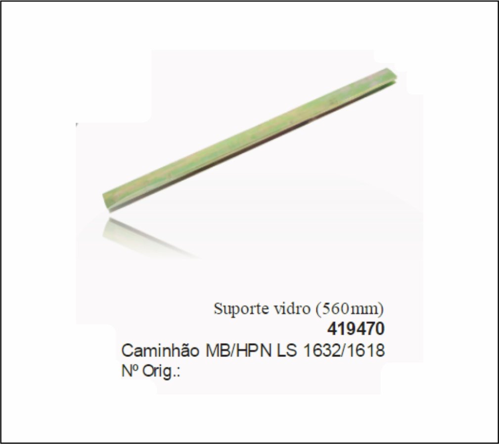 GL419470 - CALHA VIDRO PORTA MB 1620 MB 1634 1938L
