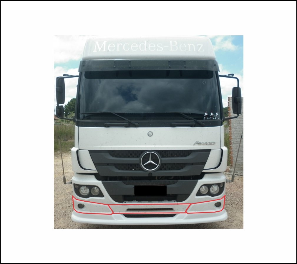 M30069.4 - SPOILER MB ATEGO 2012 DIANT (03 PARTES)