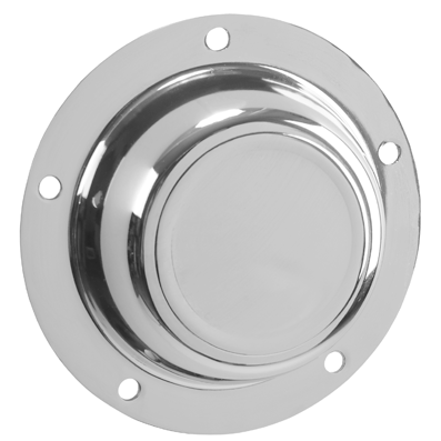 C074 - TAMPA CUBO 5 FUROS CROMADA 205MM (METAL)