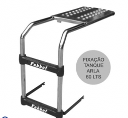 EC126 - ESCADA TANQUE ARLA 60 PLASTICO VOLVO FH4 2015/... LARGO CROMADO