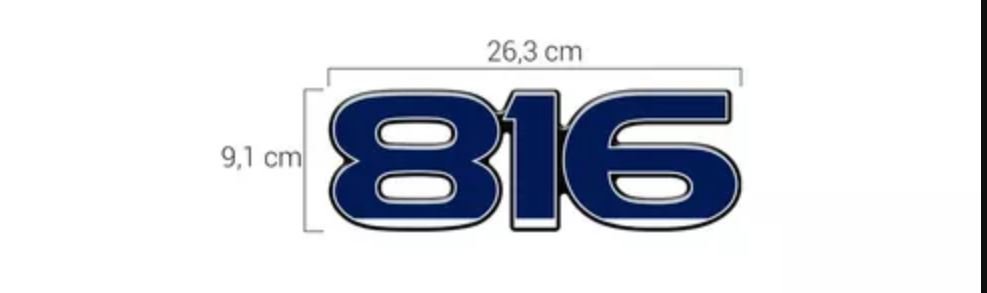 ADS3558 - EMBLEMA RESINADO CARGO 816 AZUL 90MM