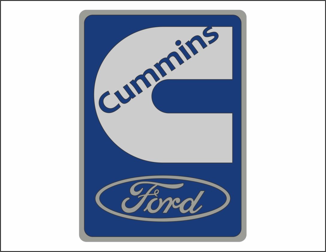 ADS0968 - EMBLEMA RESINADO CARGO PORTA CUMMINS AZUL 83MM X 60MM