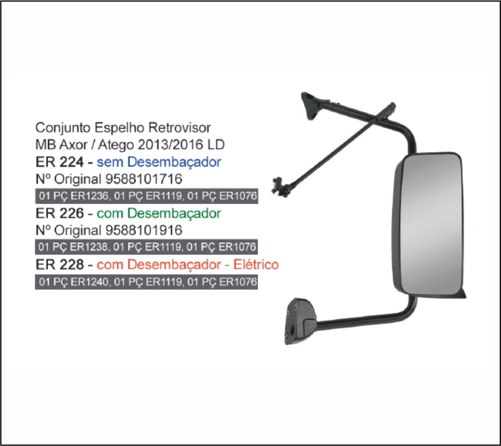 ER228 - CONJ ESPELHO MB AXOR 2013/2022 C/DESEMB ELET S/ AUXILIAR LD