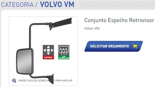 ER215 - CONJ ESPELHO VOLVO VM 2006 A 2024 ELET C/ DESEMB LE