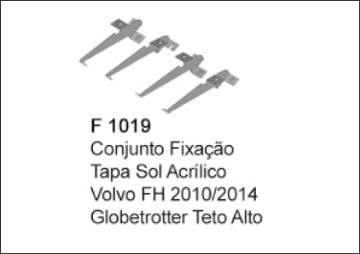 F1019 - SUPORTE TAPA SOL VOLVO FH 2010/2014 TETO ALTO