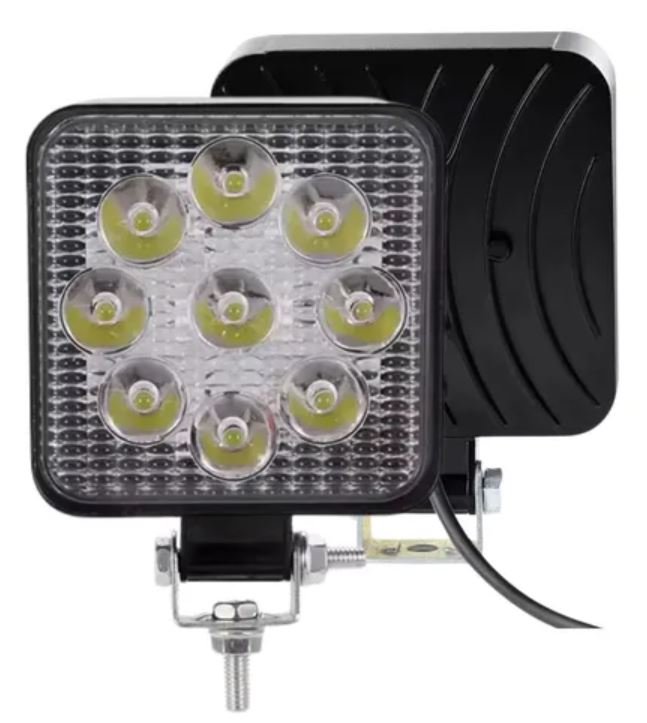 IMP550.162 - FAROL AUX 09 LEDS 27W - QUADRADO ( PAR )