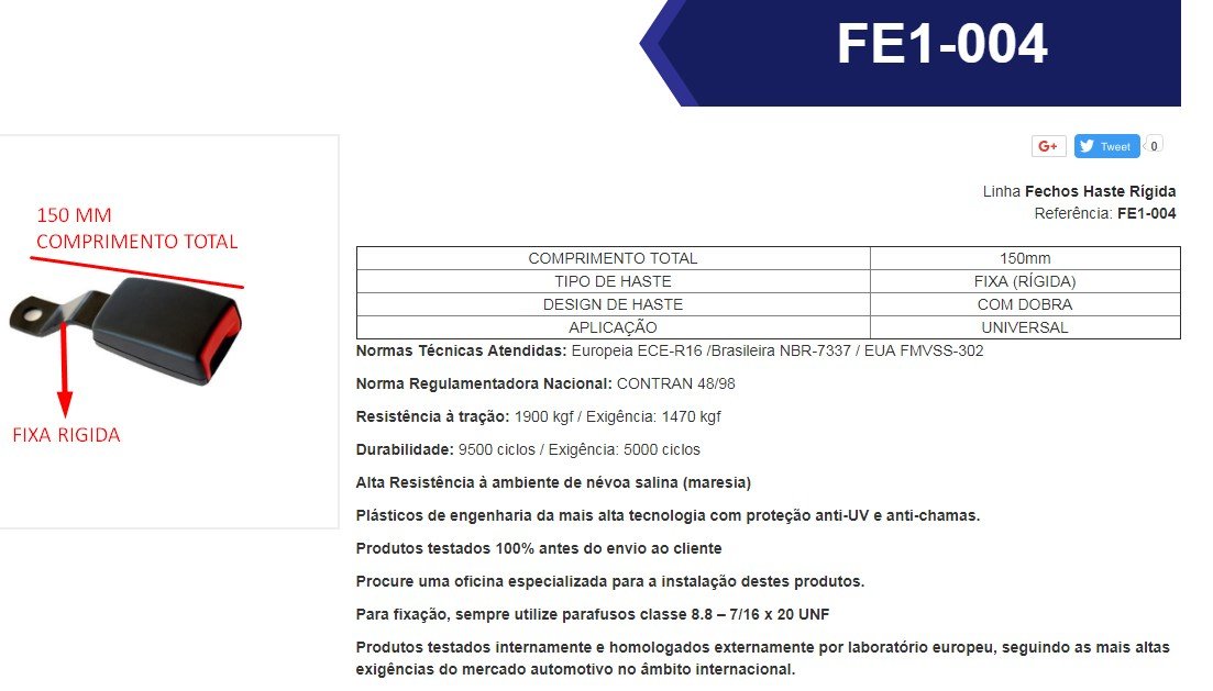 FE1-004 - CINTO SEGURANCA (SO )