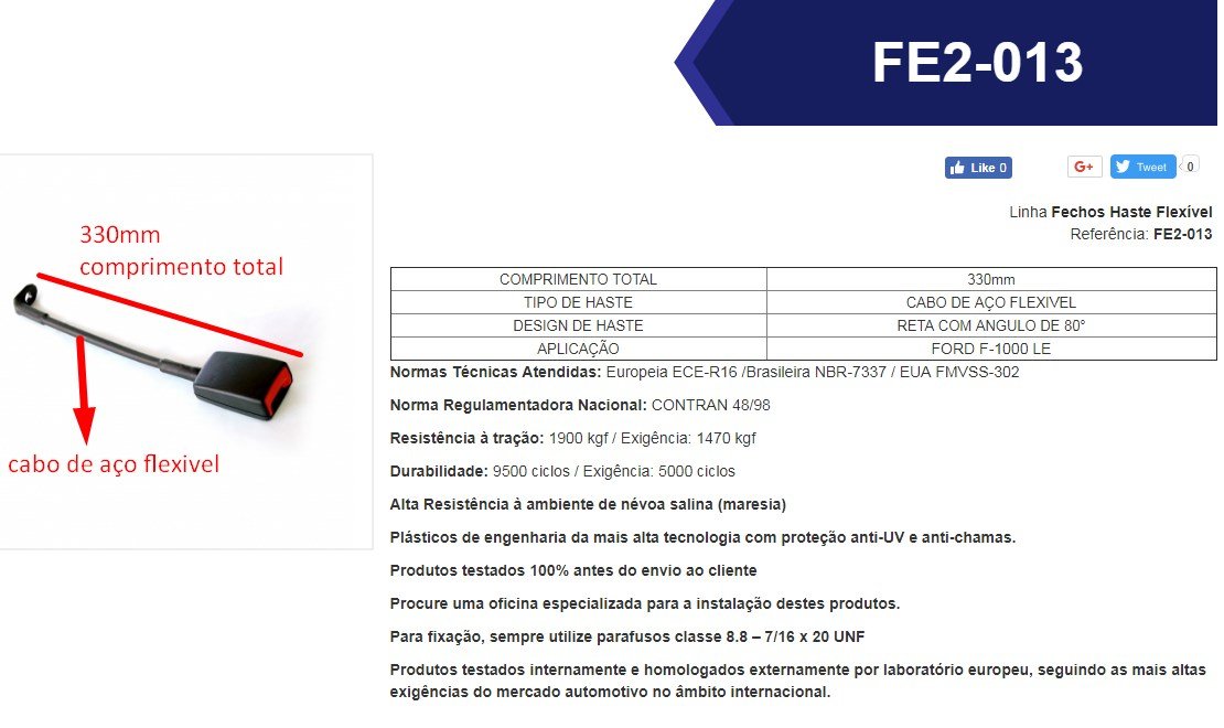 FE2-013 - CINTO SEGURANCA (SO )