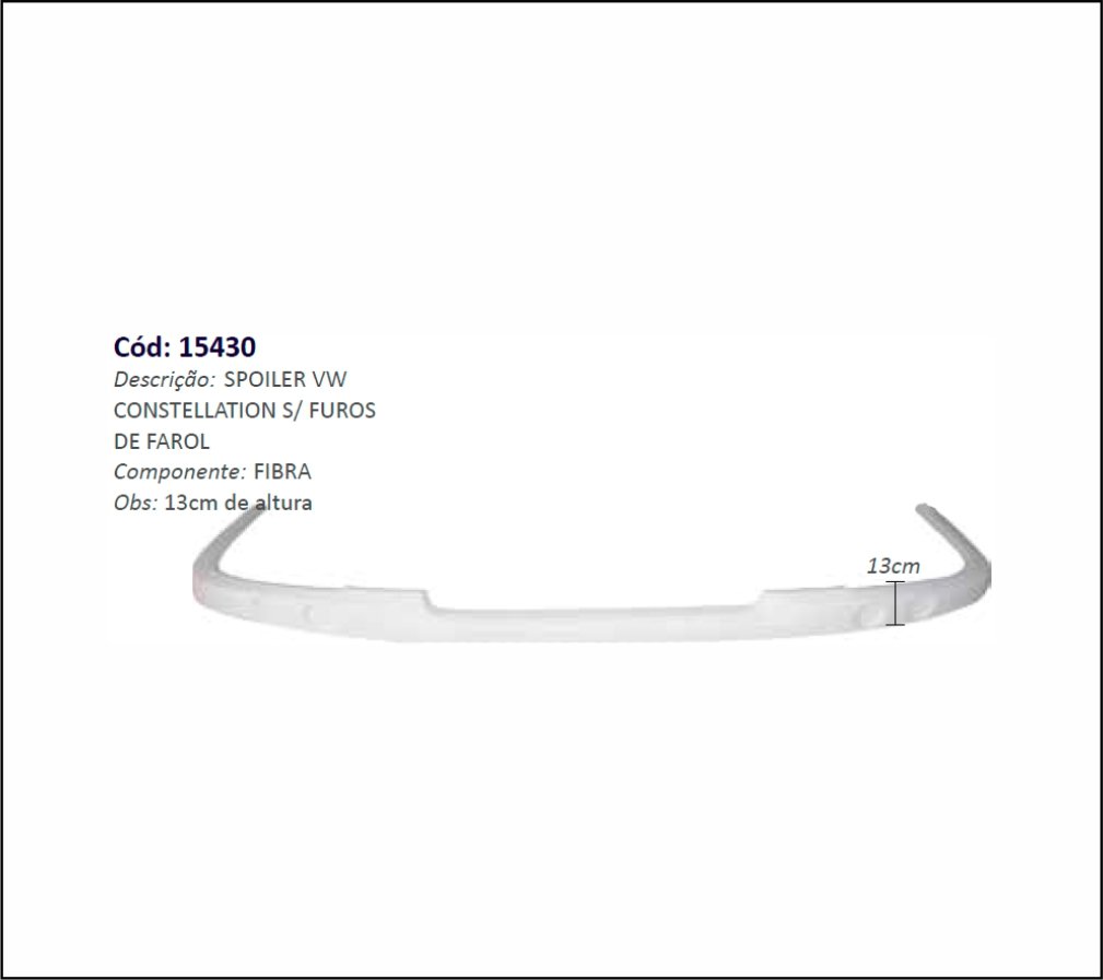 FP15430 - SPOILER VW CONSTELLATION ( 13 CM )