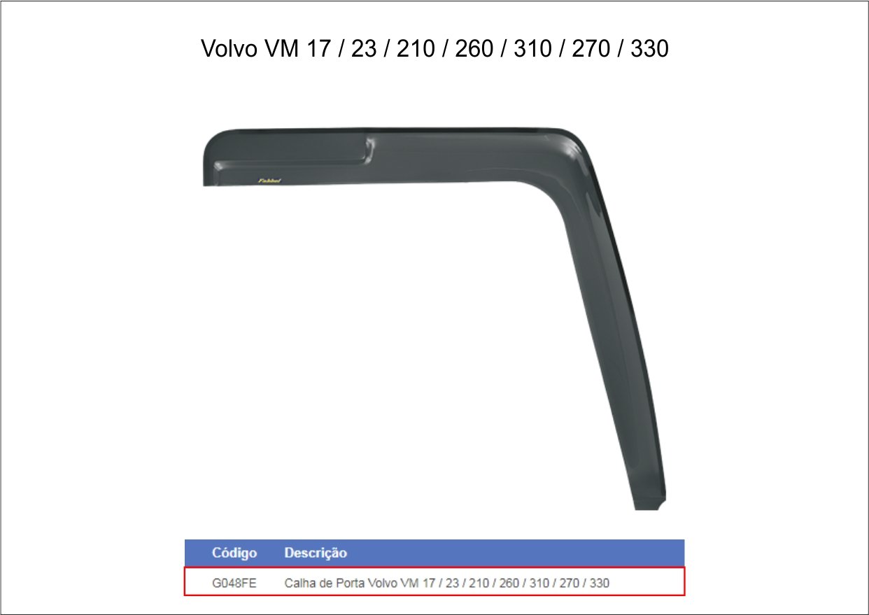 G048FE - CALHA CHUVA L VOLVO VM FUME