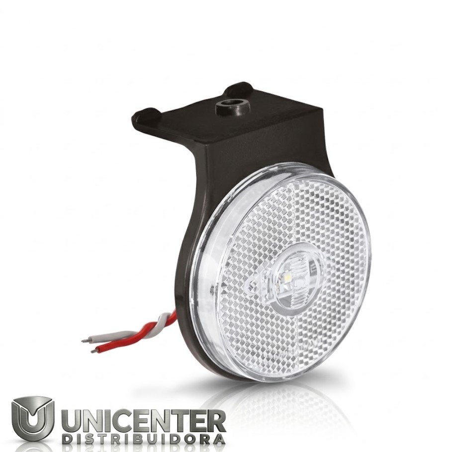 H37102 - LANTERNA LATERAL RED 65 MM LED C/SUP C/FIO CRISTAL