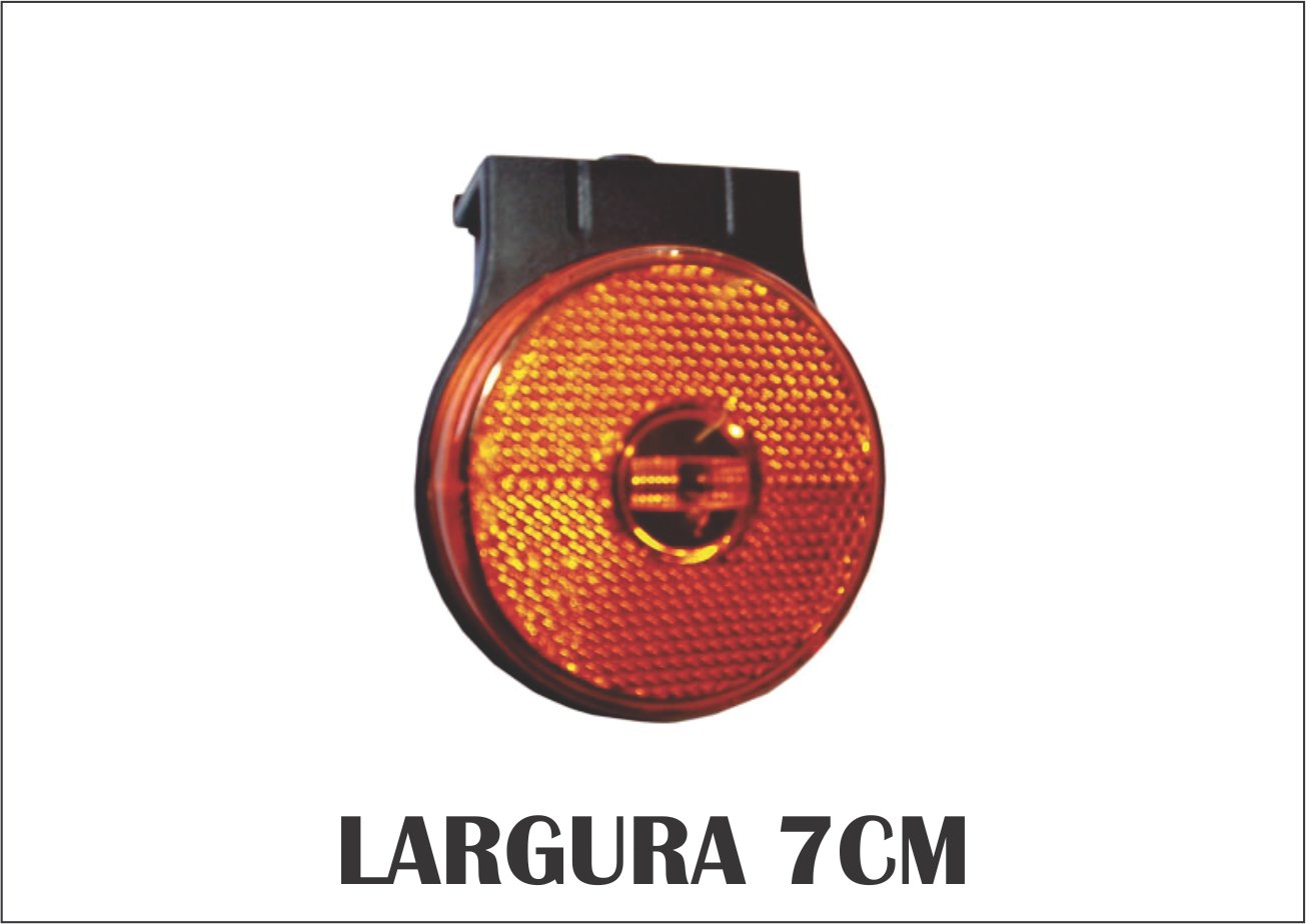 H37139 - LANTERNA LATERAL RED 85 MM LED C/SUP C/FIO AMARELA
