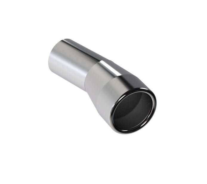 M070B - PONTEIRA ESCAPAMENTO 3 CURVO ACO CROMADO 3"X200MM