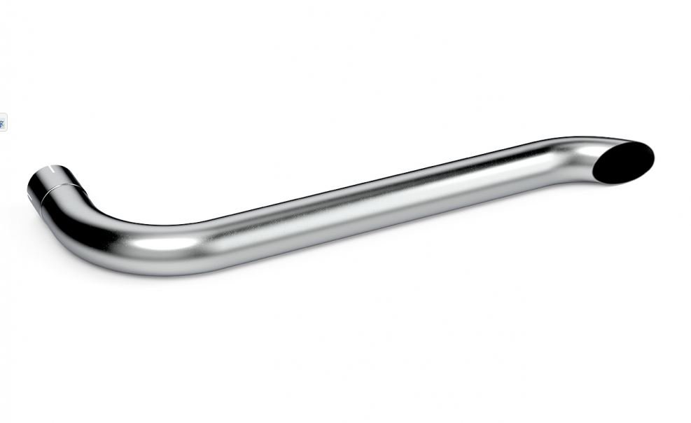 M073 - SAIDA FINAL CROMADA 4" (1270MM)