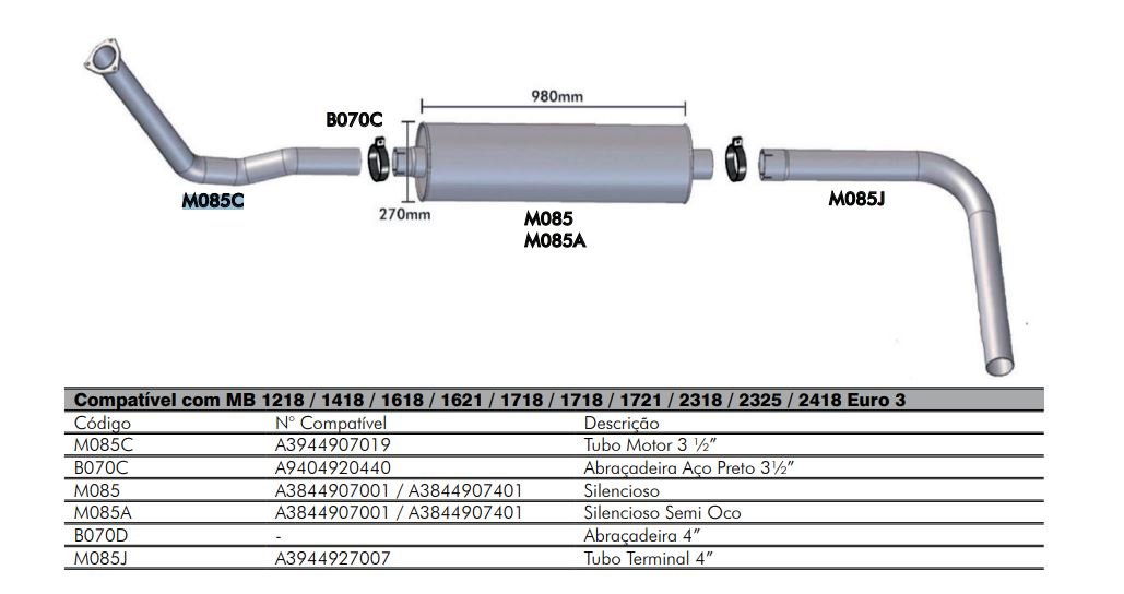 M085C - SAIDA MOTOR 3,5'' 1218/MB 1618