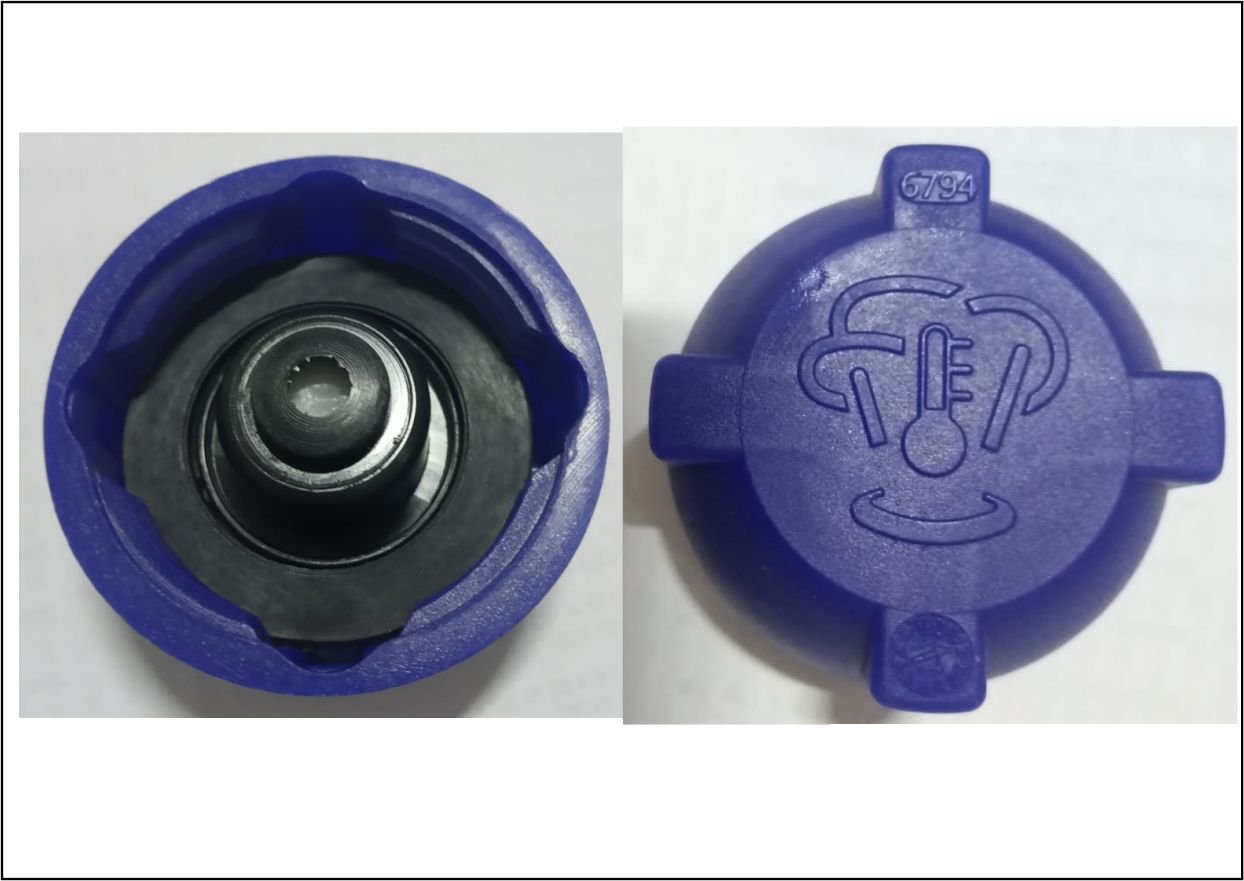 MD-0507 - TAMPA RESERV RADIADOR VW 0.6 E 0.7 BAR AZUL