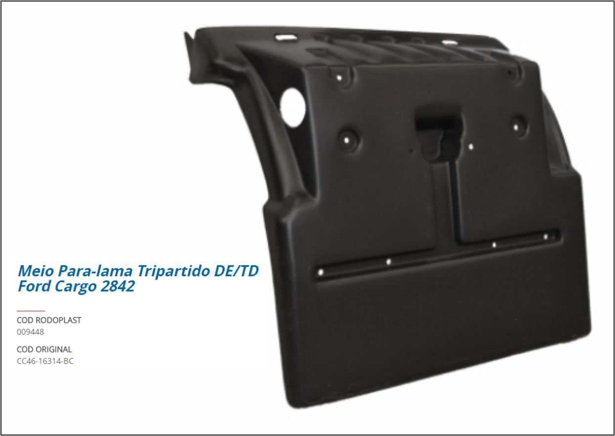 RD809448 - PARALAMA MEIO TRACAO CARGO GII 2842 TD/DE
