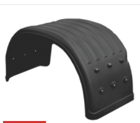 PP009 - PARALAMA SCANIA S4/S5 TRACAO INTEIRO PRETO LISO 4,5 MM CINZA