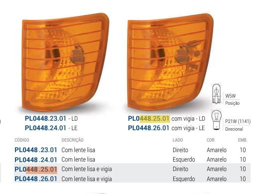 PL04482501 - LANTERNA SETA MB 1620 AM (LENTE LISA ) LD