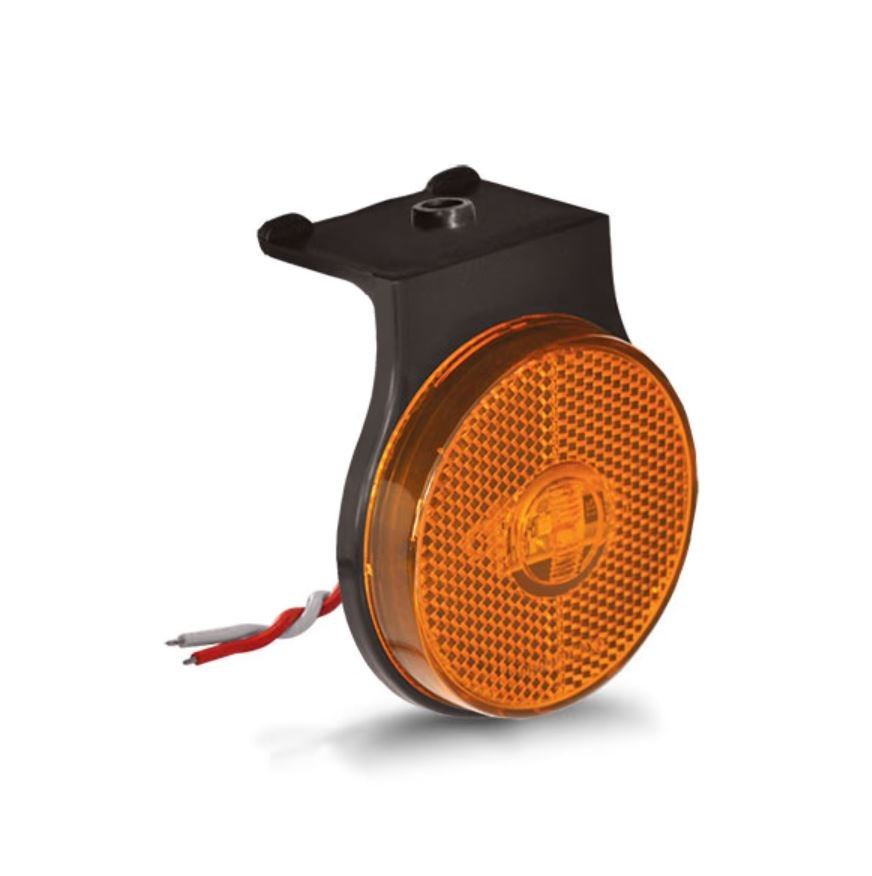 H37100 - LANTERNA LATERAL RED 65 MM LED C/SUP C/FIO AMARELA