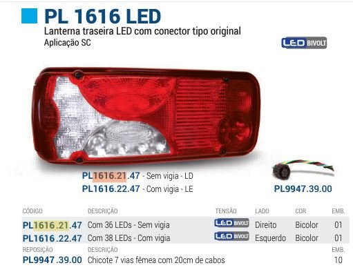 PL16162147 - LANTERNA TRAS SCANIA S5 LED LD BI-VOLTS