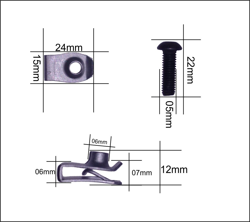 UNIV996362 - PRESILHA GRADE E FAROL (EMB.6 PRES )OBS: S/PARAFUSO